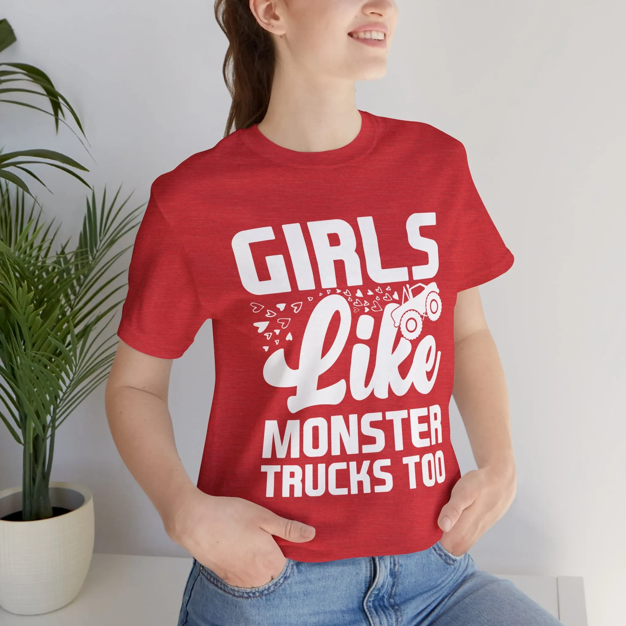 Monster Truck Girls Jersey Tee - 16 Color Choices, Sizes to 3XL