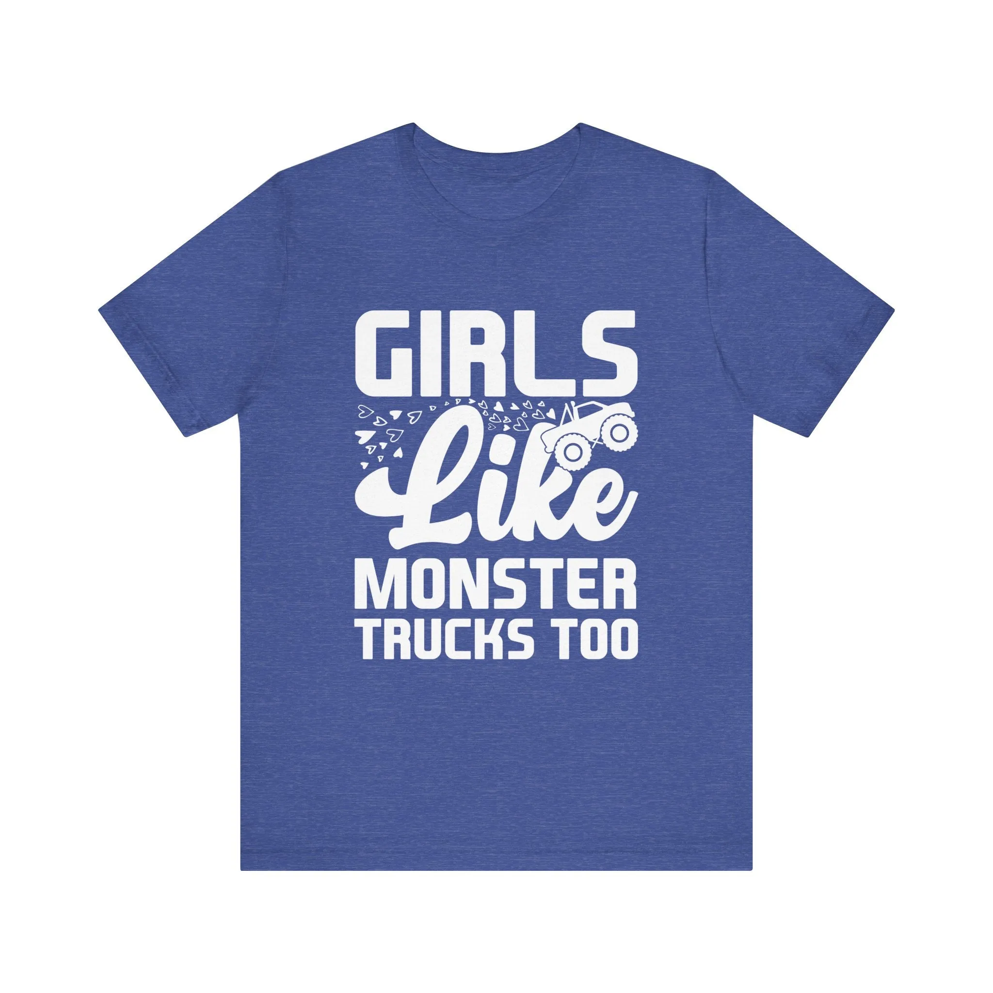 Monster Truck Girls Jersey Tee - 16 Color Choices, Sizes to 3XL