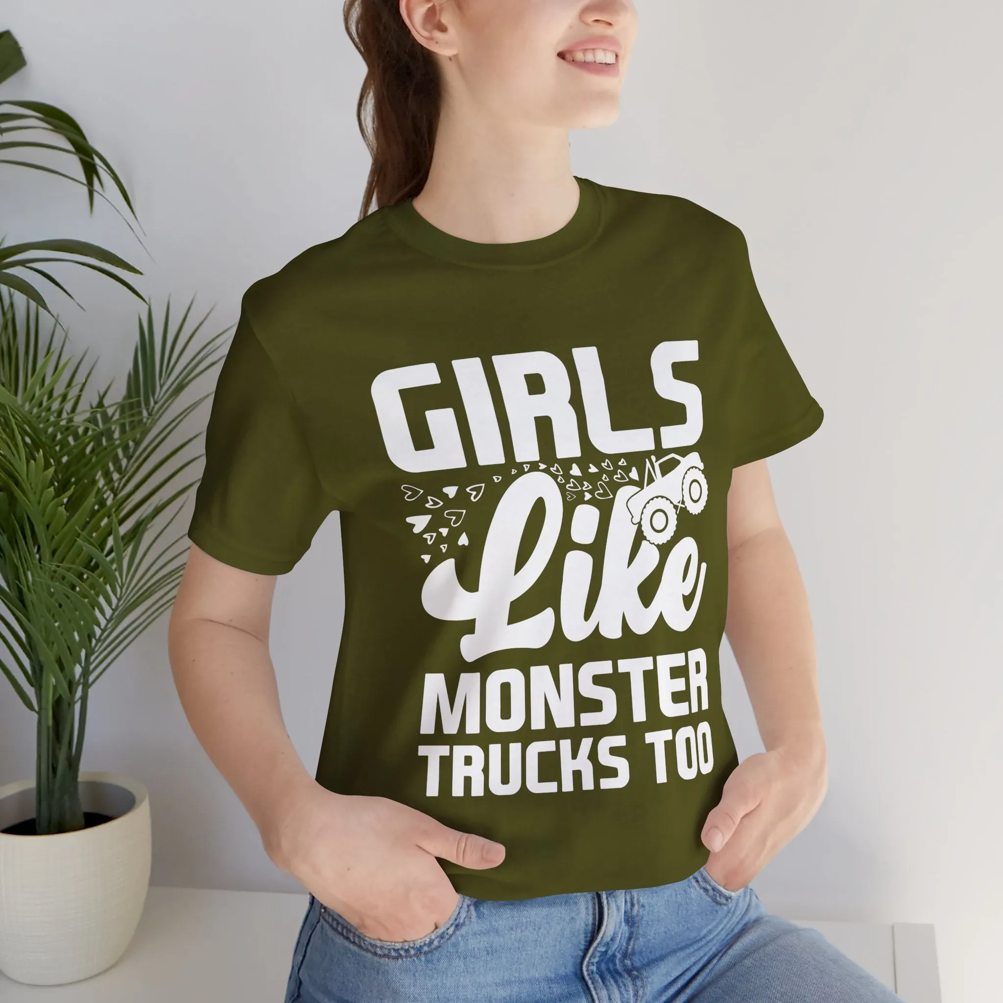 Monster Truck Girls Jersey Tee - 16 Color Choices, Sizes to 3XL