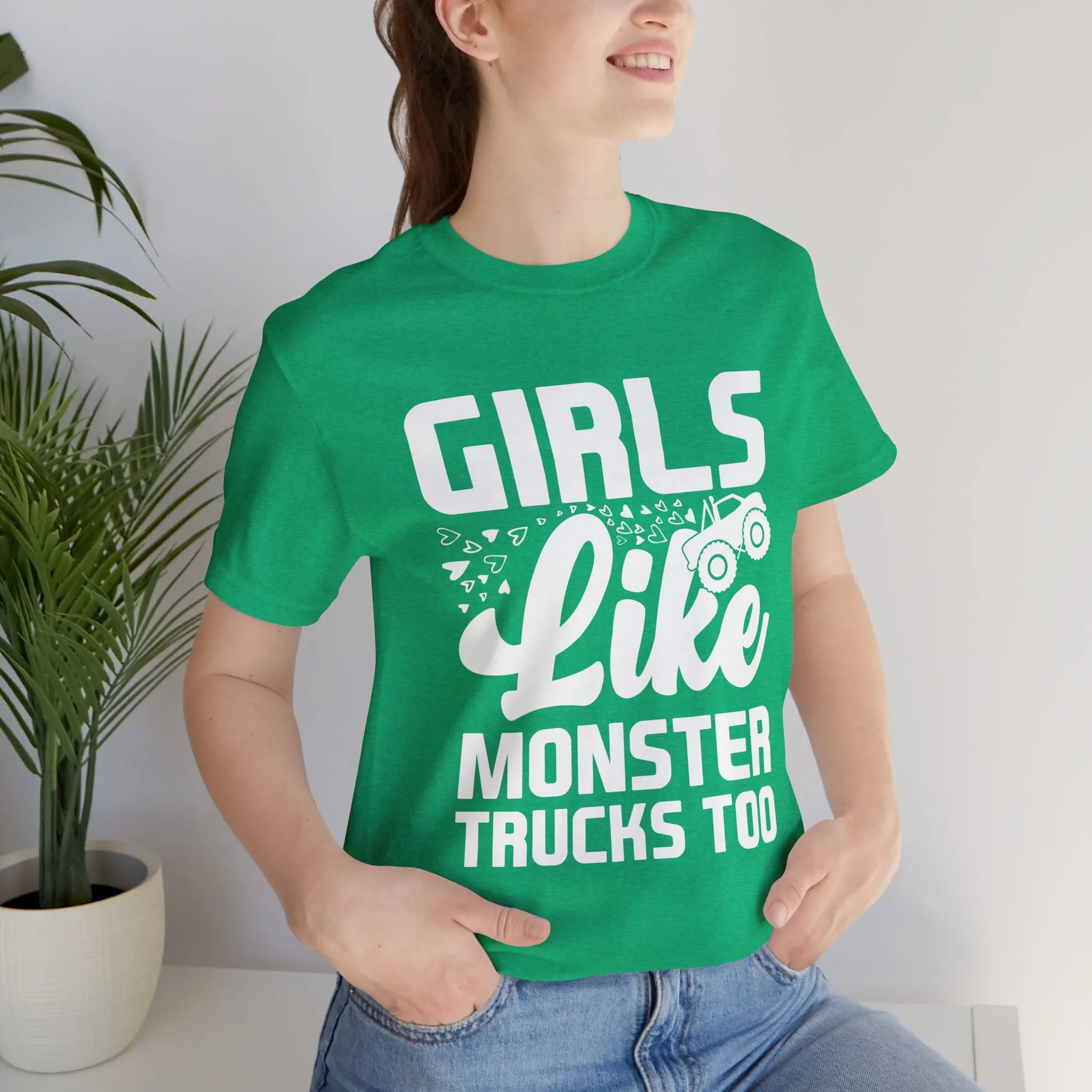 Monster Truck Girls Jersey Tee - 16 Color Choices, Sizes to 3XL
