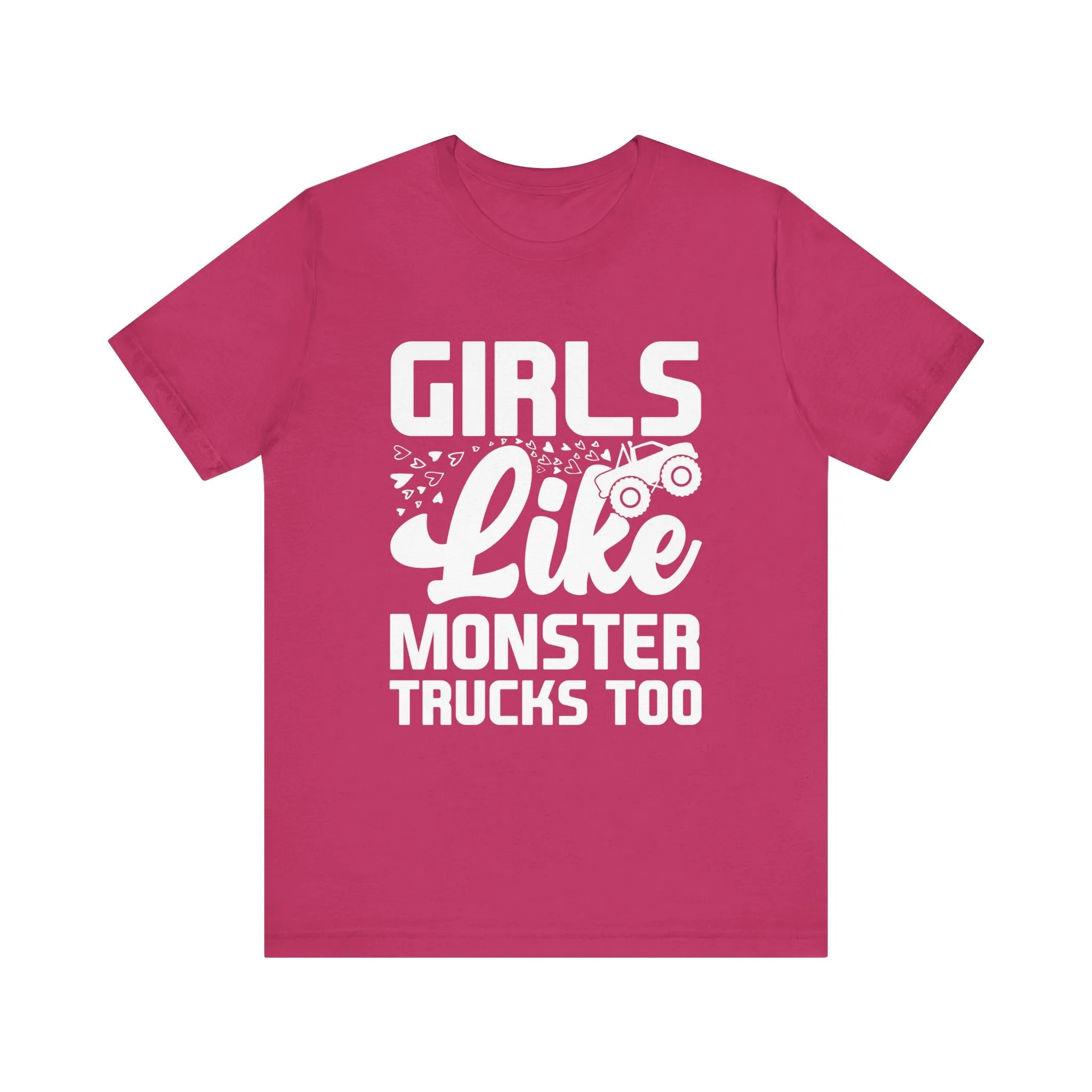 Monster Truck Girls Jersey Tee - 16 Color Choices, Sizes to 3XL