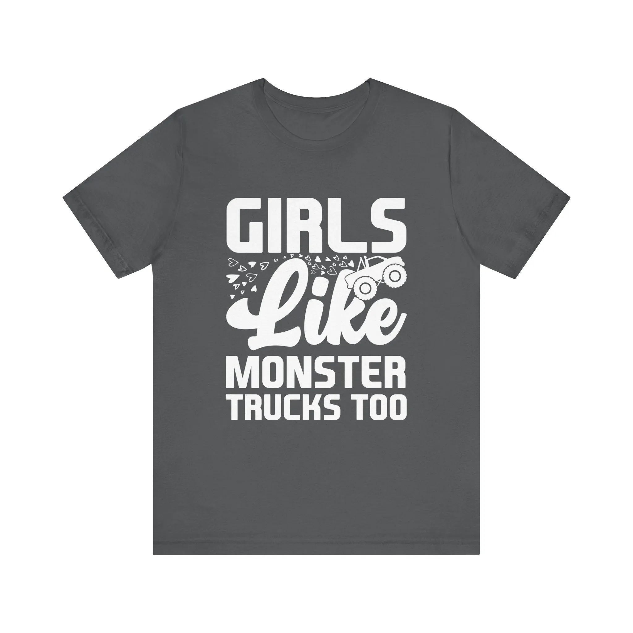 Monster Truck Girls Jersey Tee - 16 Color Choices, Sizes to 3XL