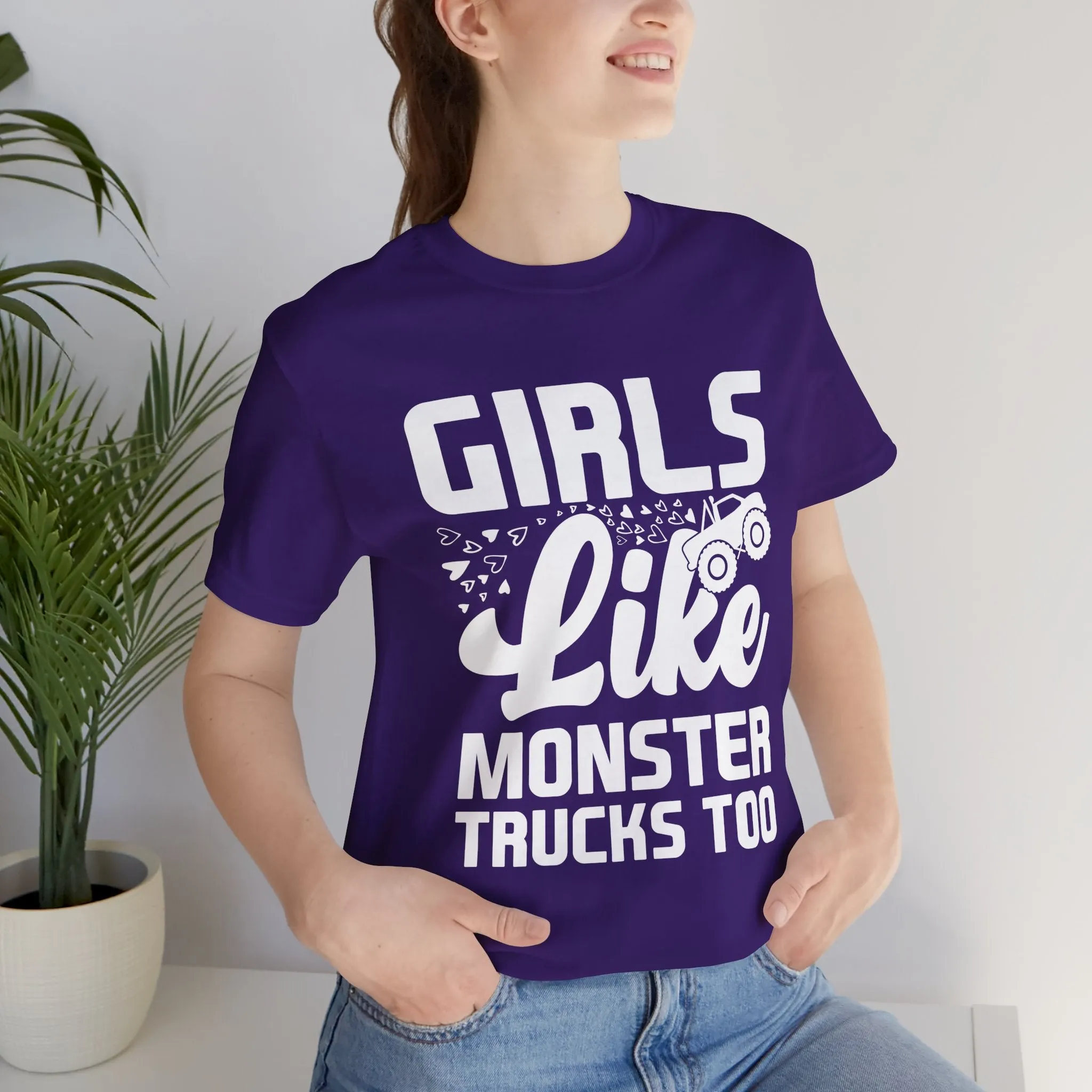 Monster Truck Girls Jersey Tee - 16 Color Choices, Sizes to 3XL