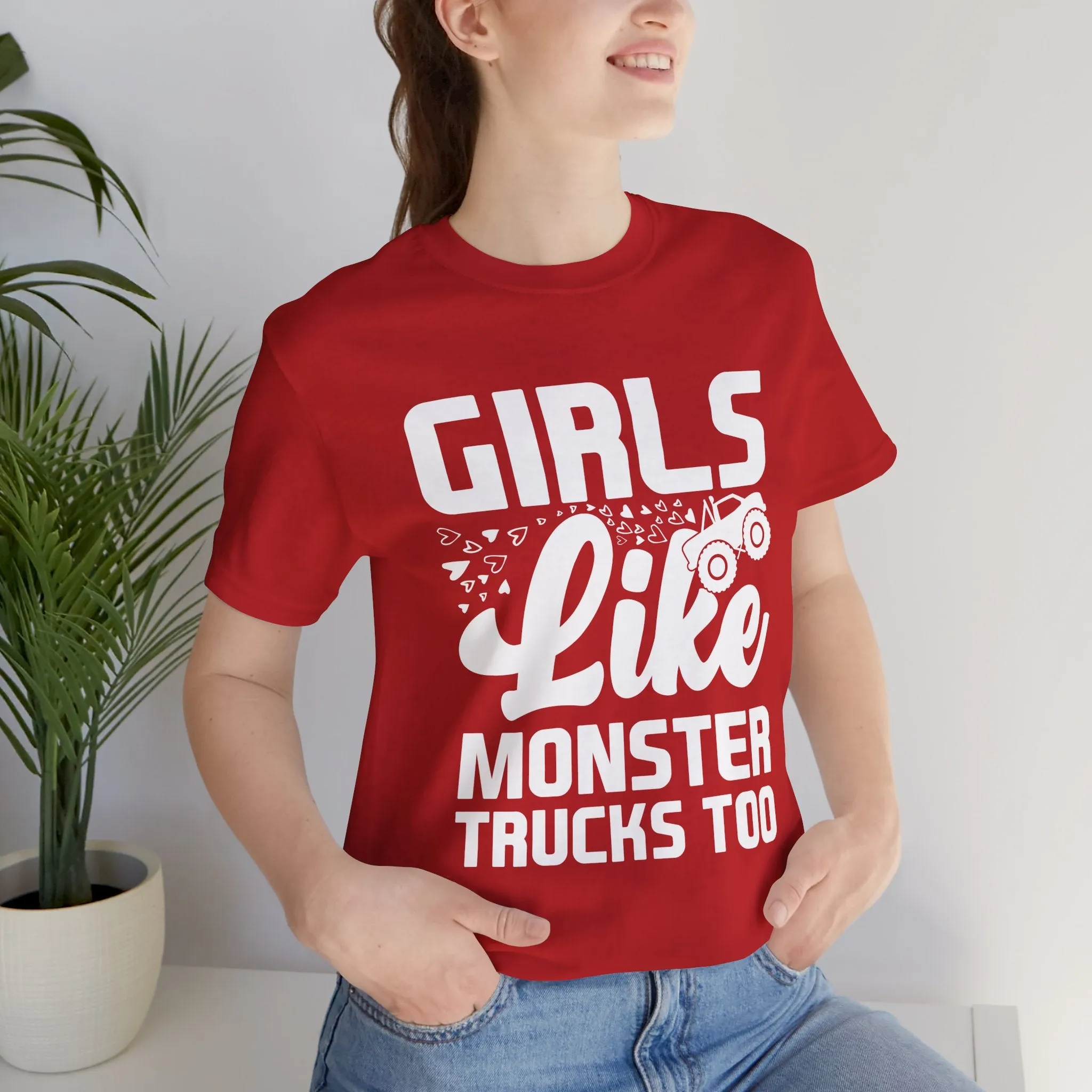 Monster Truck Girls Jersey Tee - 16 Color Choices, Sizes to 3XL