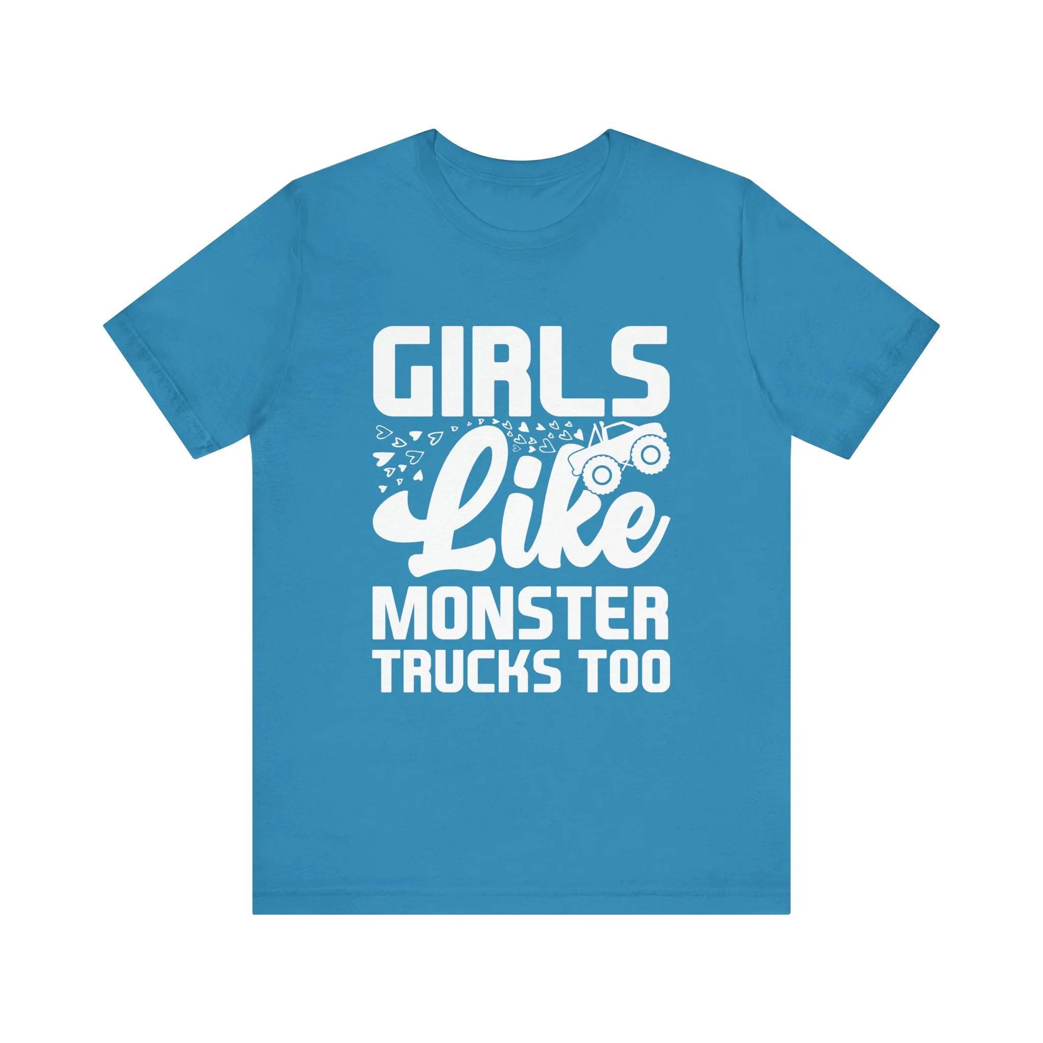 Monster Truck Girls Jersey Tee - 16 Color Choices, Sizes to 3XL
