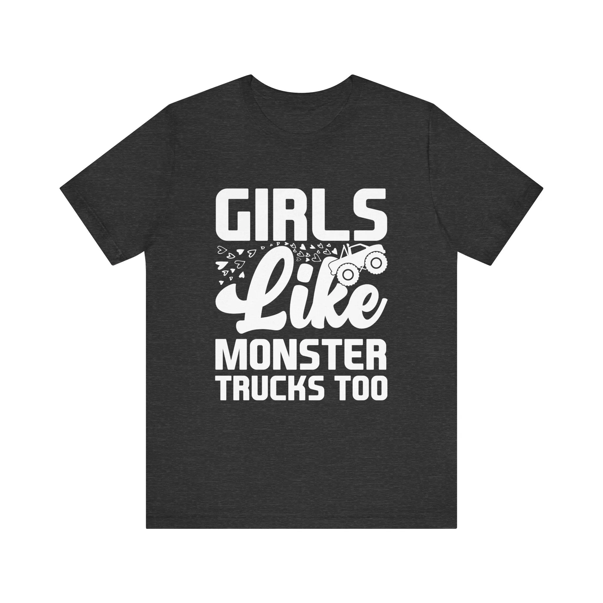 Monster Truck Girls Jersey Tee - 16 Color Choices, Sizes to 3XL