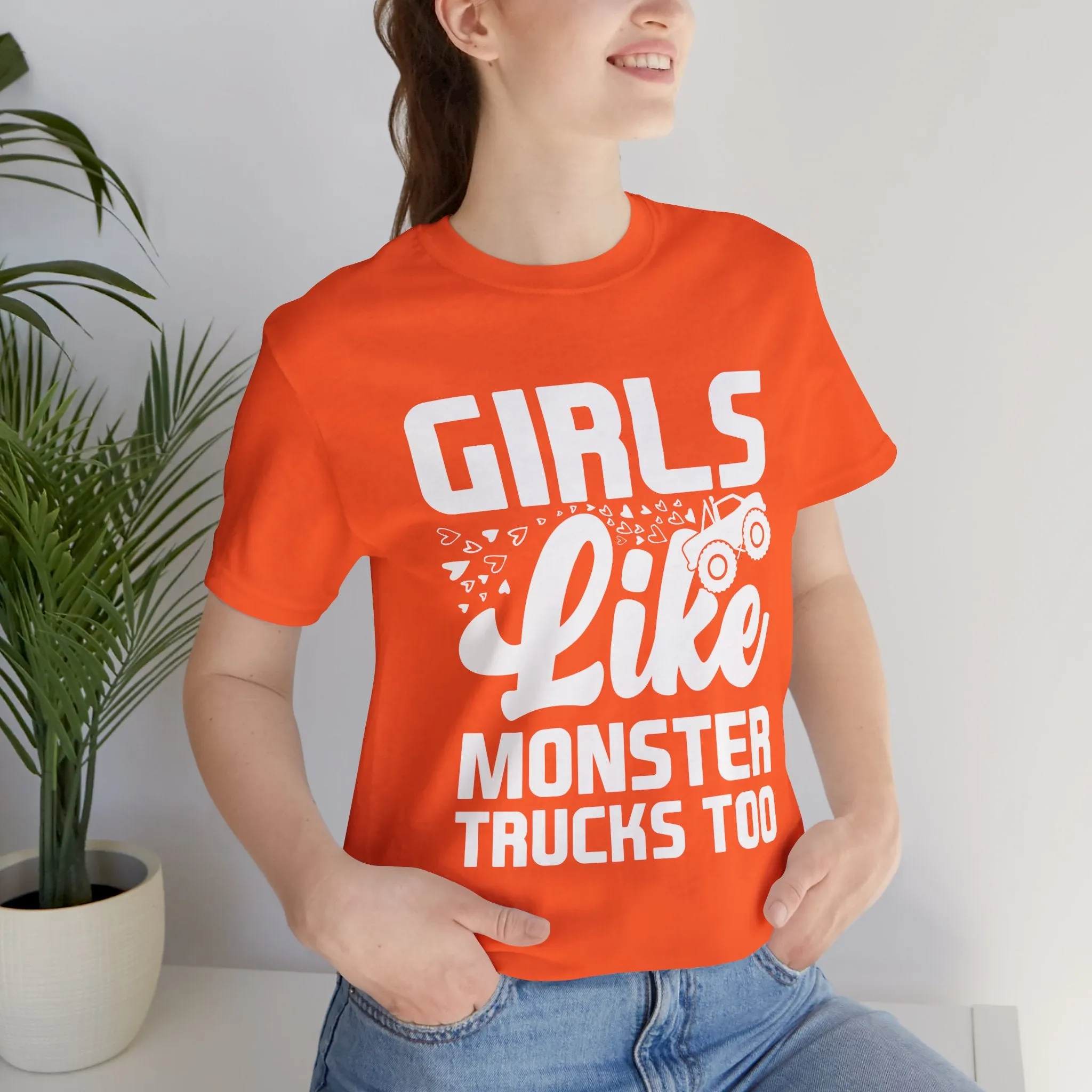 Monster Truck Girls Jersey Tee - 16 Color Choices, Sizes to 3XL