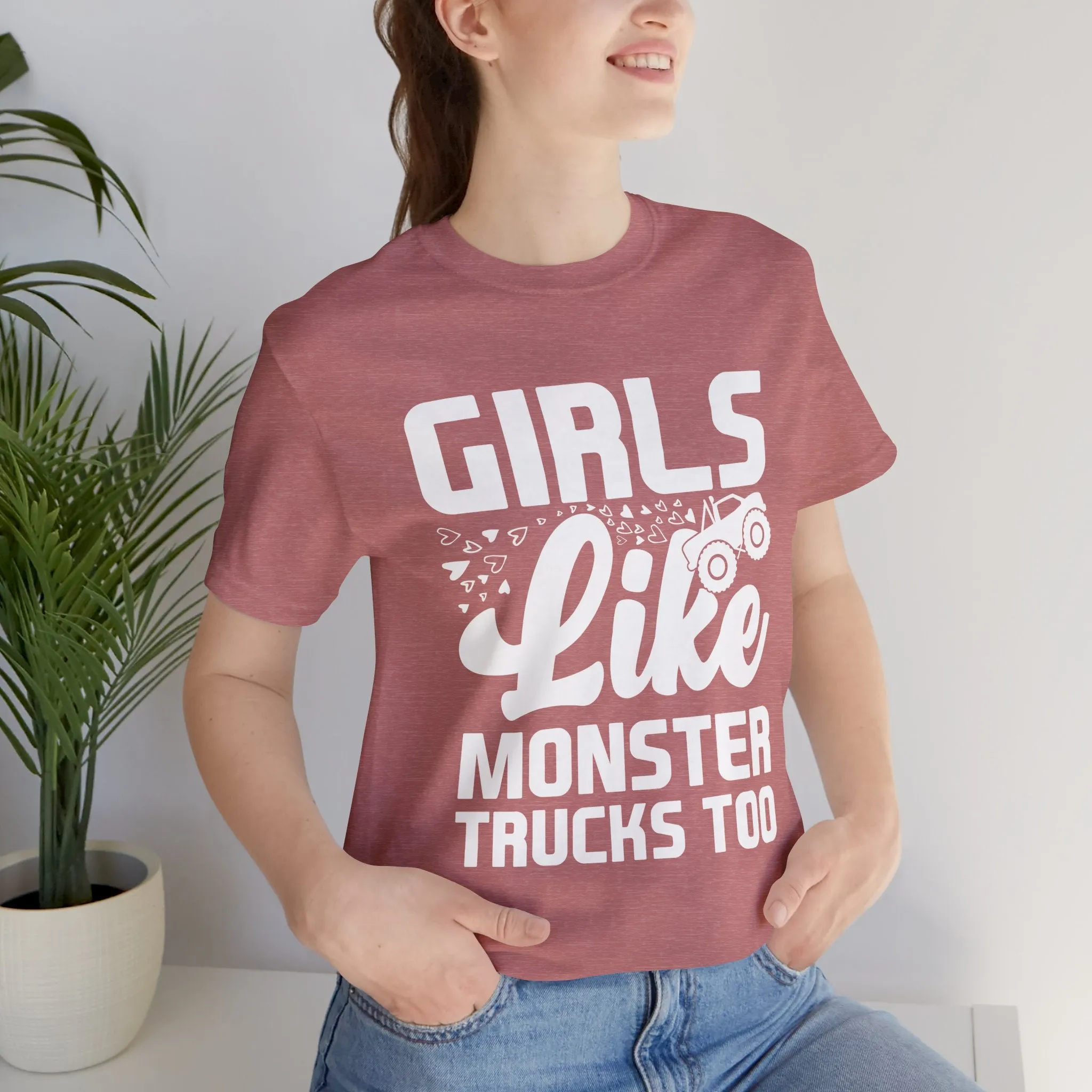 Monster Truck Girls Jersey Tee - 16 Color Choices, Sizes to 3XL