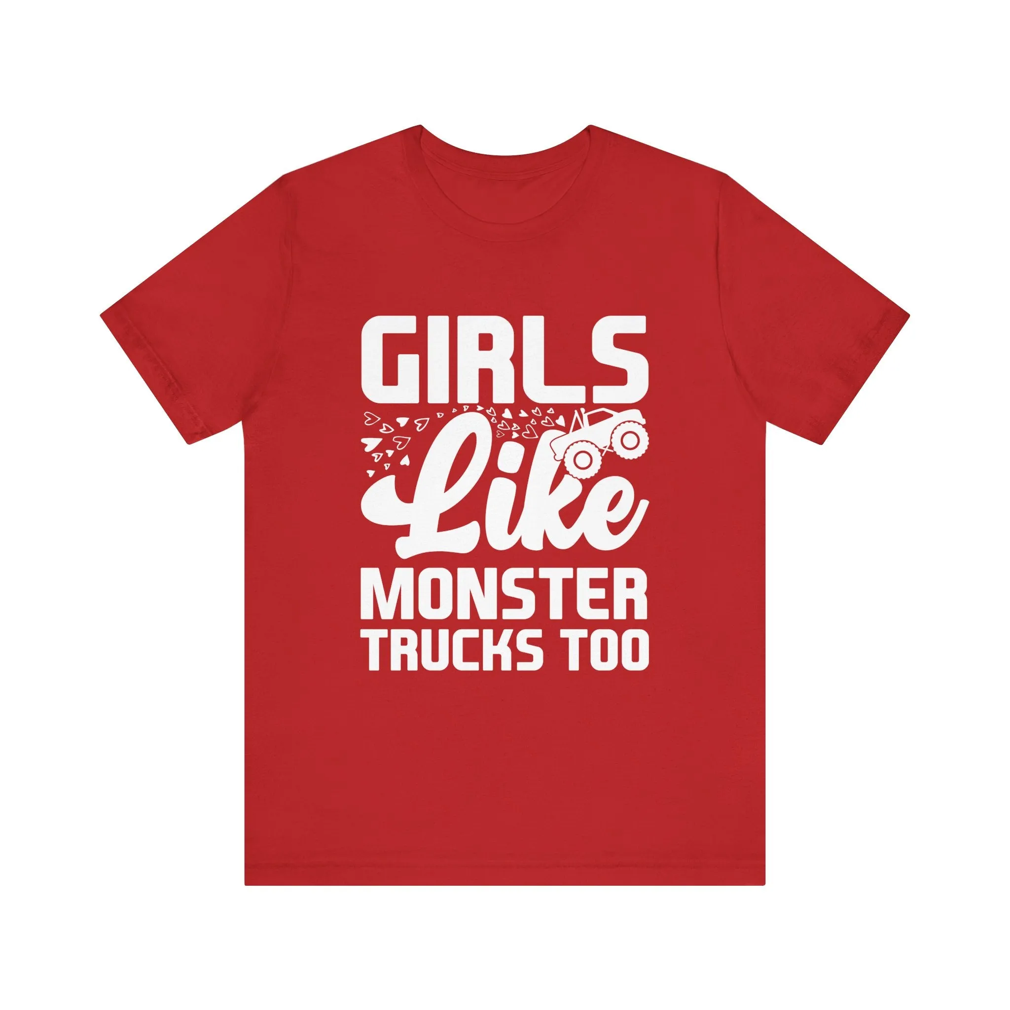 Monster Truck Girls Jersey Tee - 16 Color Choices, Sizes to 3XL