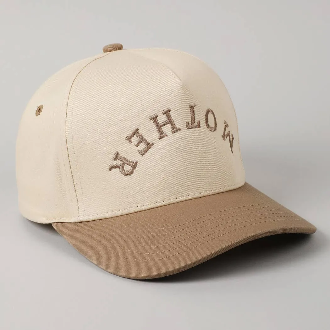 MOTHER Upside Down Lettering Embroidery Cap