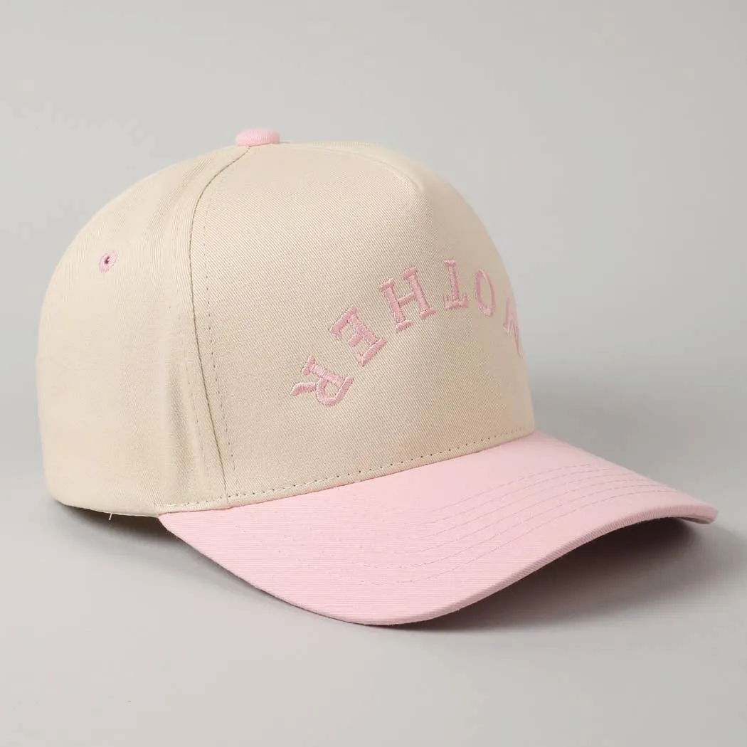 MOTHER Upside Down Lettering Embroidery Cap