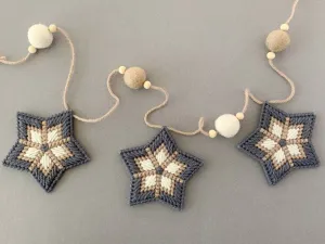 Needlepoint star garland kit kit