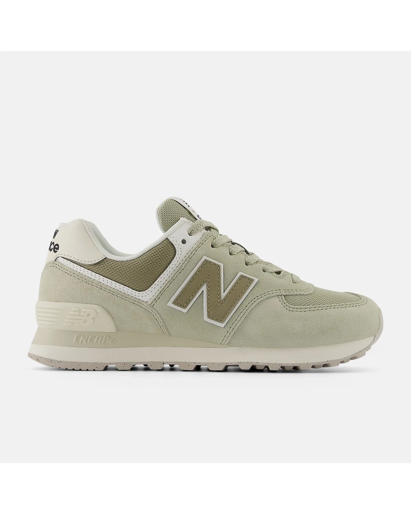 New Balance 574 Sneaker - Olivine with Dark Stoneware and Turtledove