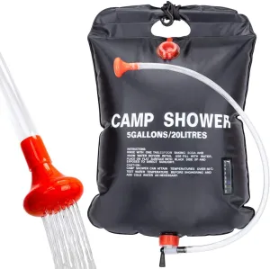 New Camping Shower Bag, 5Gallons/20L Portable Shower Bag with Removable Hose and On-Off Switchable Shower Head for Camping Outdoor Travelling