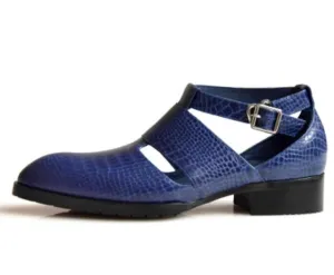 New mens high quality genuine leather sandals pointed toe buckle summer dress shoes men business leisure casual shoes man sandal