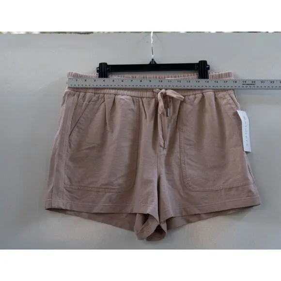 NWT Athleta Farallon Short Moca Tan Lounge Leisure Pull On Elastic Waist Size 18
