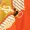 Orange Chain Print Maxi Dress