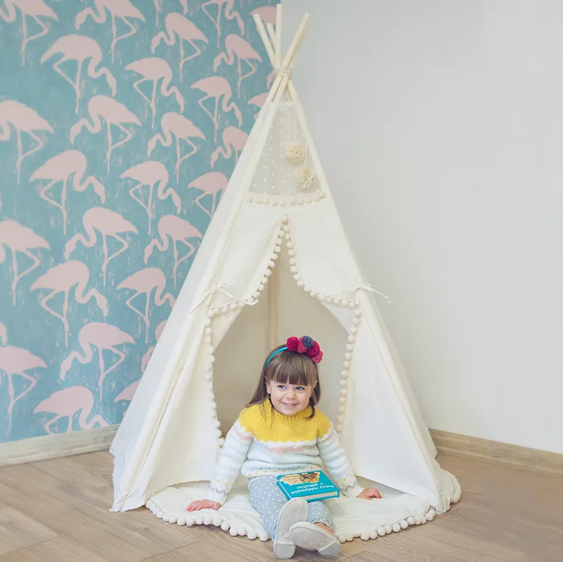 Original Play Tent With Pompoms