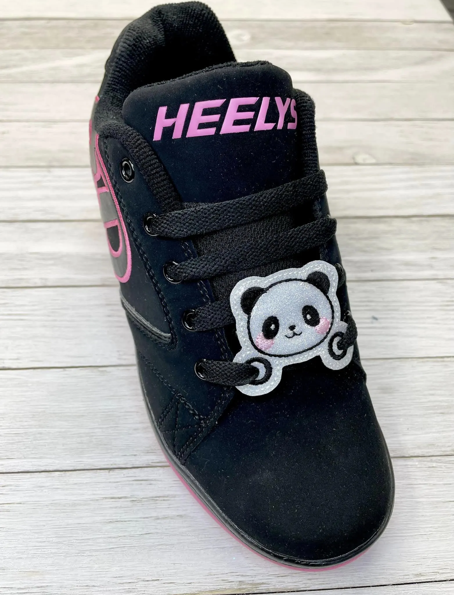 Panda Shoe Charm machine embroidery design (3 versions included) DIGITAL DOWNLOAD