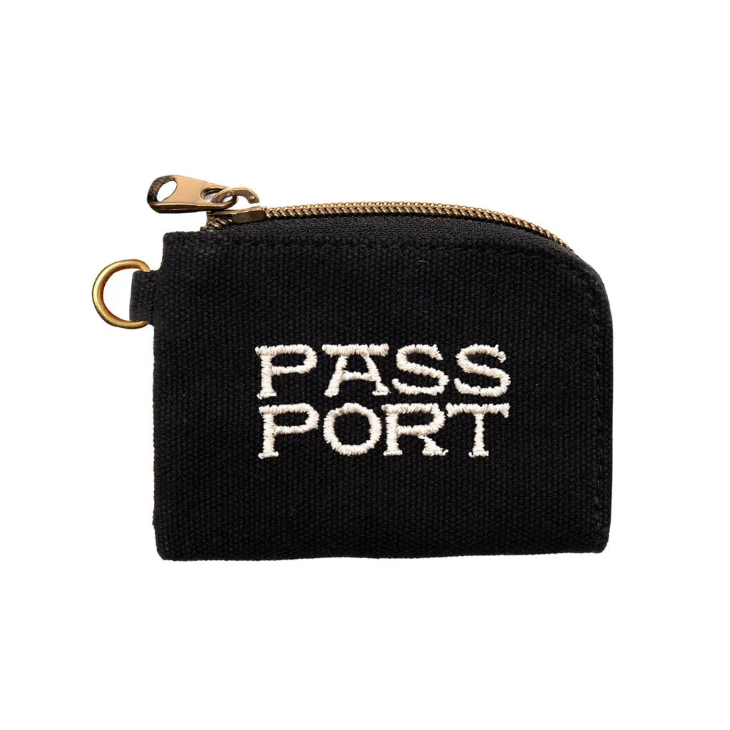 PASSPORT EMPTY POCKETS COIN POUCH - BLACK