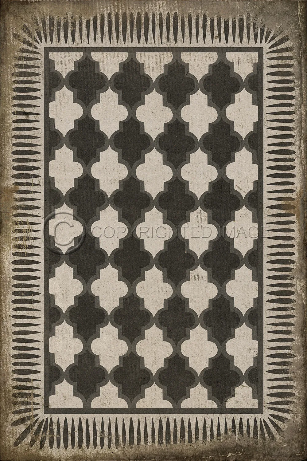 Pattern 10 "Open Sesame" Vinyl Floorcloth - Spicher & Co.