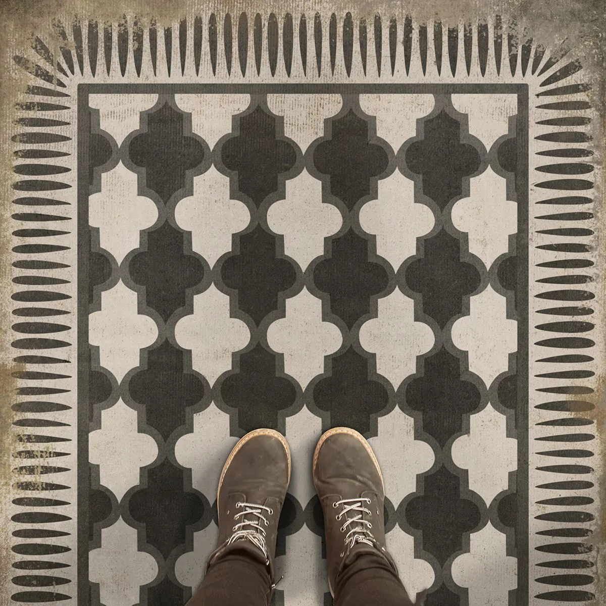Pattern 10 "Open Sesame" Vinyl Floorcloth - Spicher & Co.
