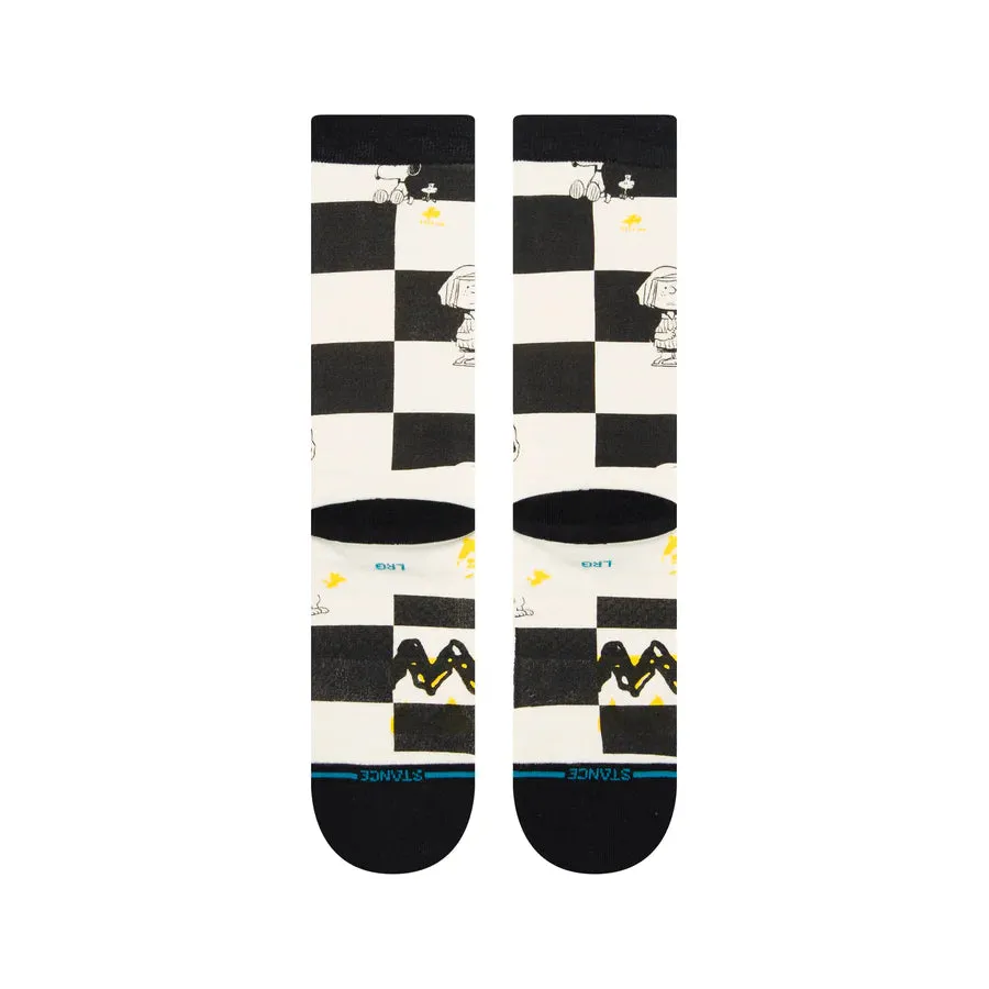 Peanuts X Checked Crew Socks