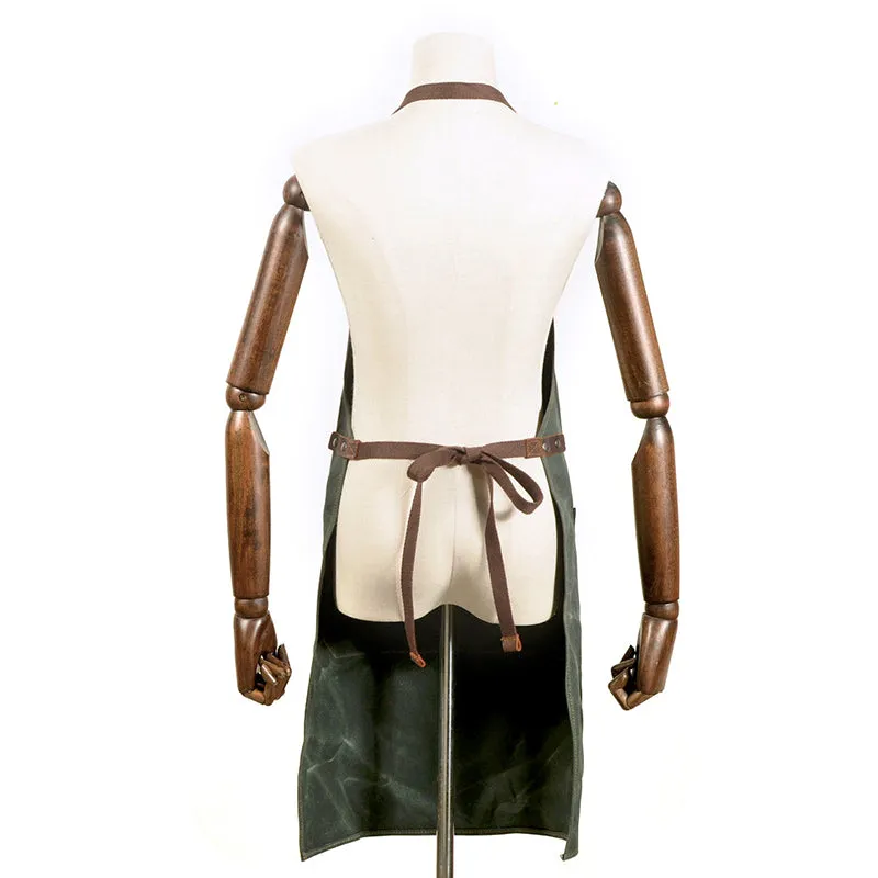 Personalized Canvas Apron Canvas With Leather Apron Work Apron Shop Apron Server Apron Custom Logo Apron MC6156