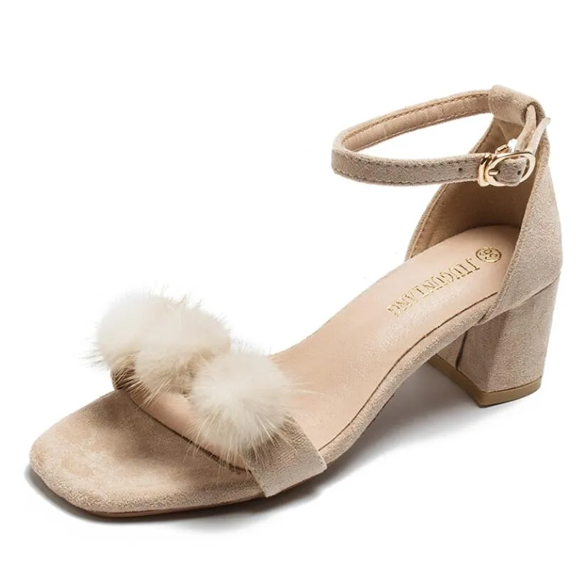 Petite One Strap Block Heel Sandals GS133