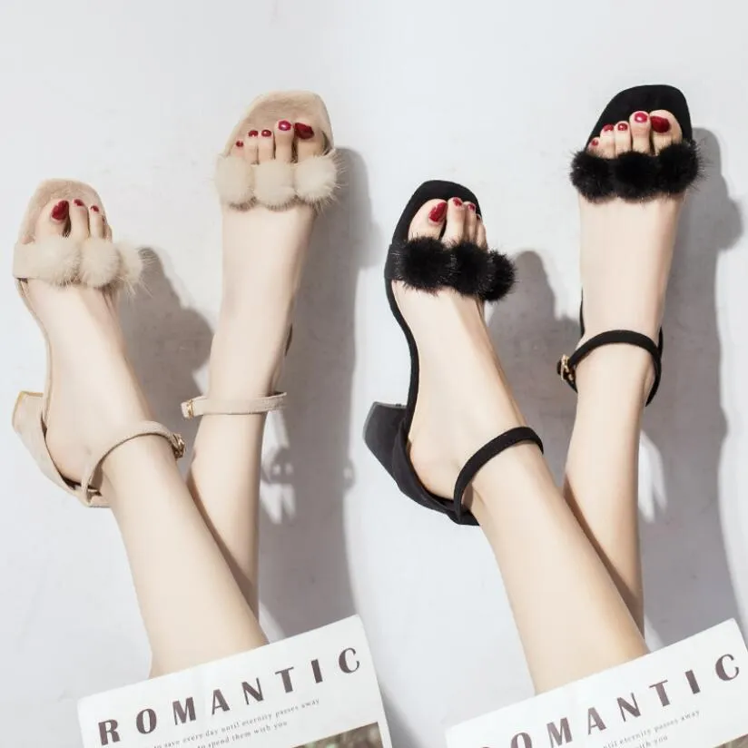 Petite One Strap Block Heel Sandals GS133