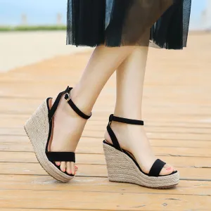 Petite Wedge Heel Platform Strap Sandals Lily