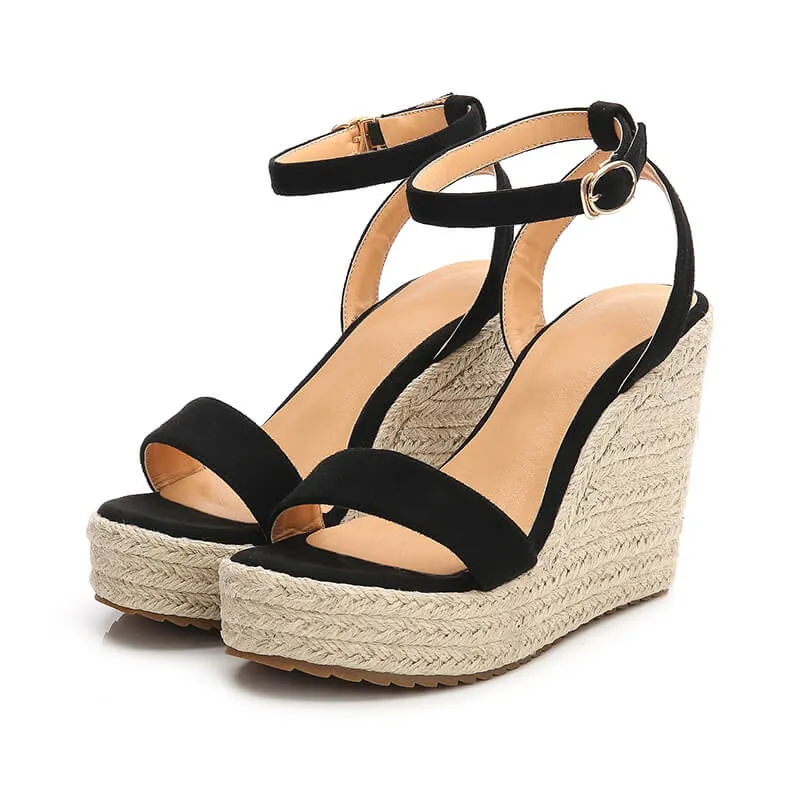Petite Wedge Heel Platform Strap Sandals Lily