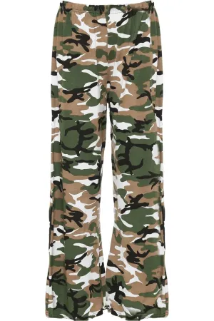 Plus Size Camouflage Print Palazzo Trouser