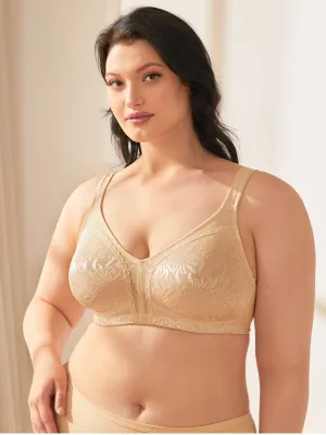 Plus Size Non Padded Wire-free Minimizer Bra Dark Nude