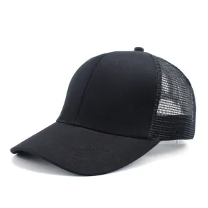 Ponytail Baseball Cap Women Messy Bun Baseball Hat Snapback Camouflage Mesh Cap Spring and Summer Camo Outdoor Hat