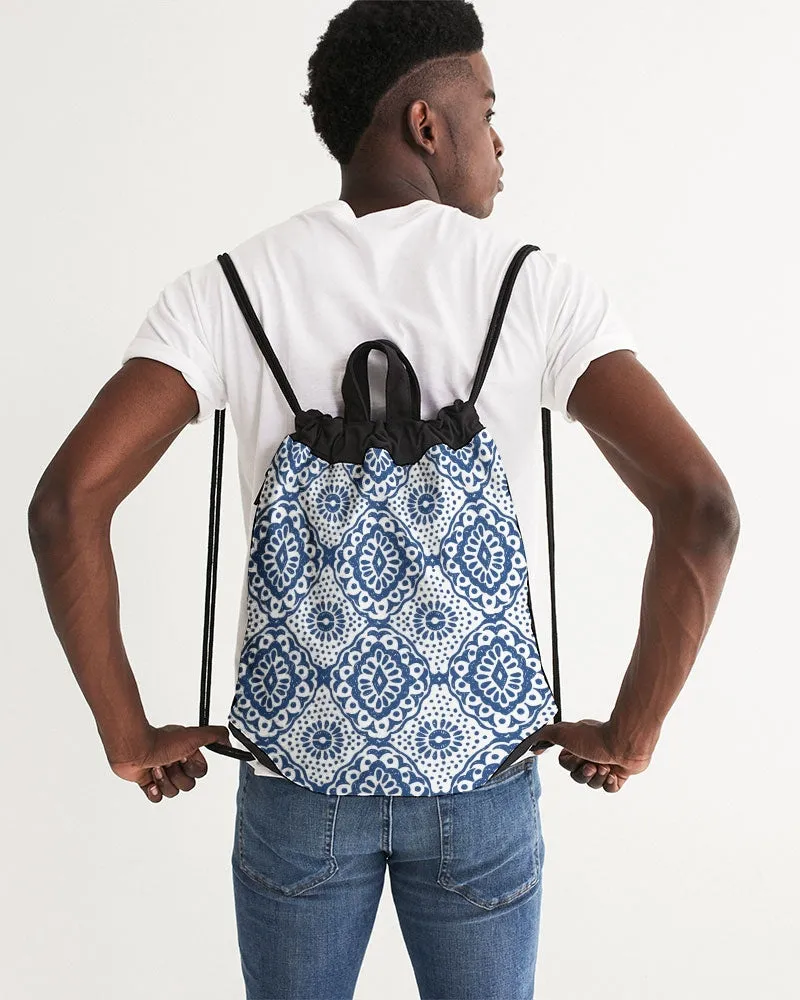 Porcelain Collection Canvas Drawstring Bag