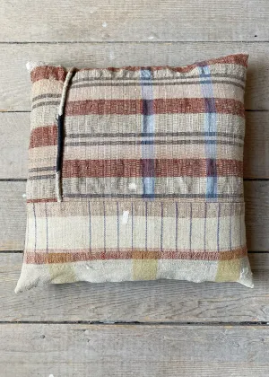 portuguese grain sack patched pillow #4