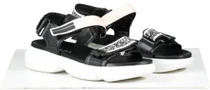 Prada Black Cloudbust Velcro Logo Sandals UK 6 EU 39 👠