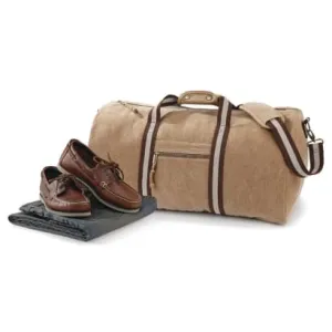 Quadra Vintage Canvas Holdall Travel Bag Kit Bag - QD613