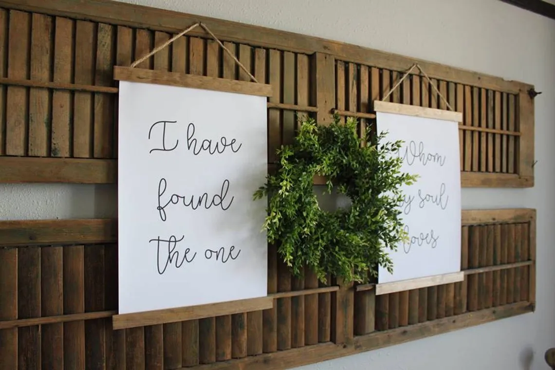 "I have found the one whom my soul loves " Set of 2 Canvas Posters