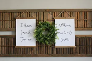 "I have found the one whom my soul loves " Set of 2 Canvas Posters