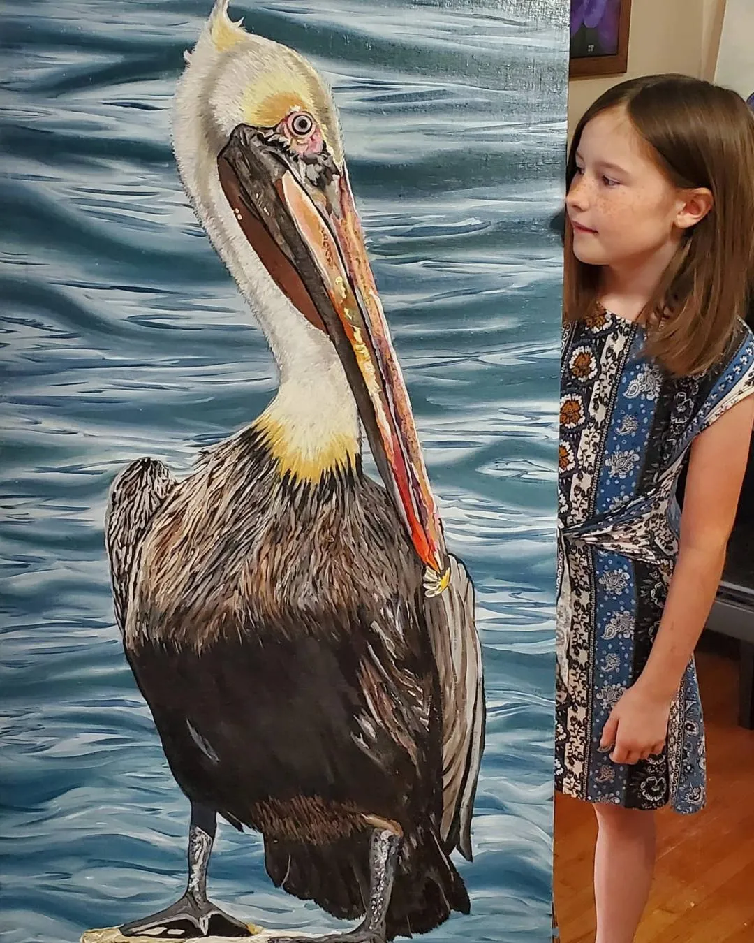 "Pelican" Oil on Linen Canvas (Commission) "SOLD"