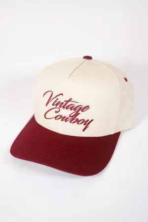 "Vintage Cowboy" Embroidered Hat, VARIOUS