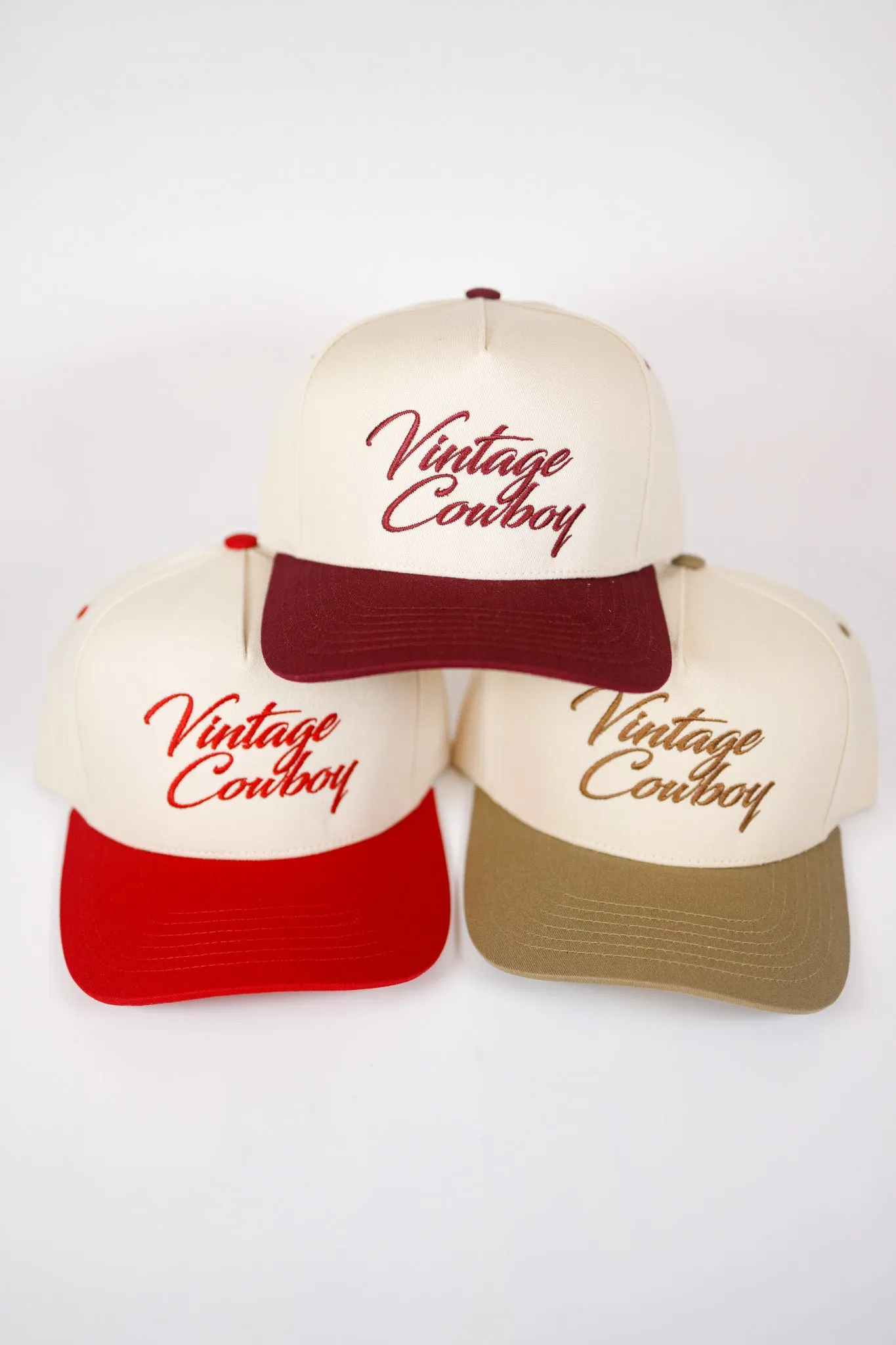 "Vintage Cowboy" Embroidered Hat, VARIOUS