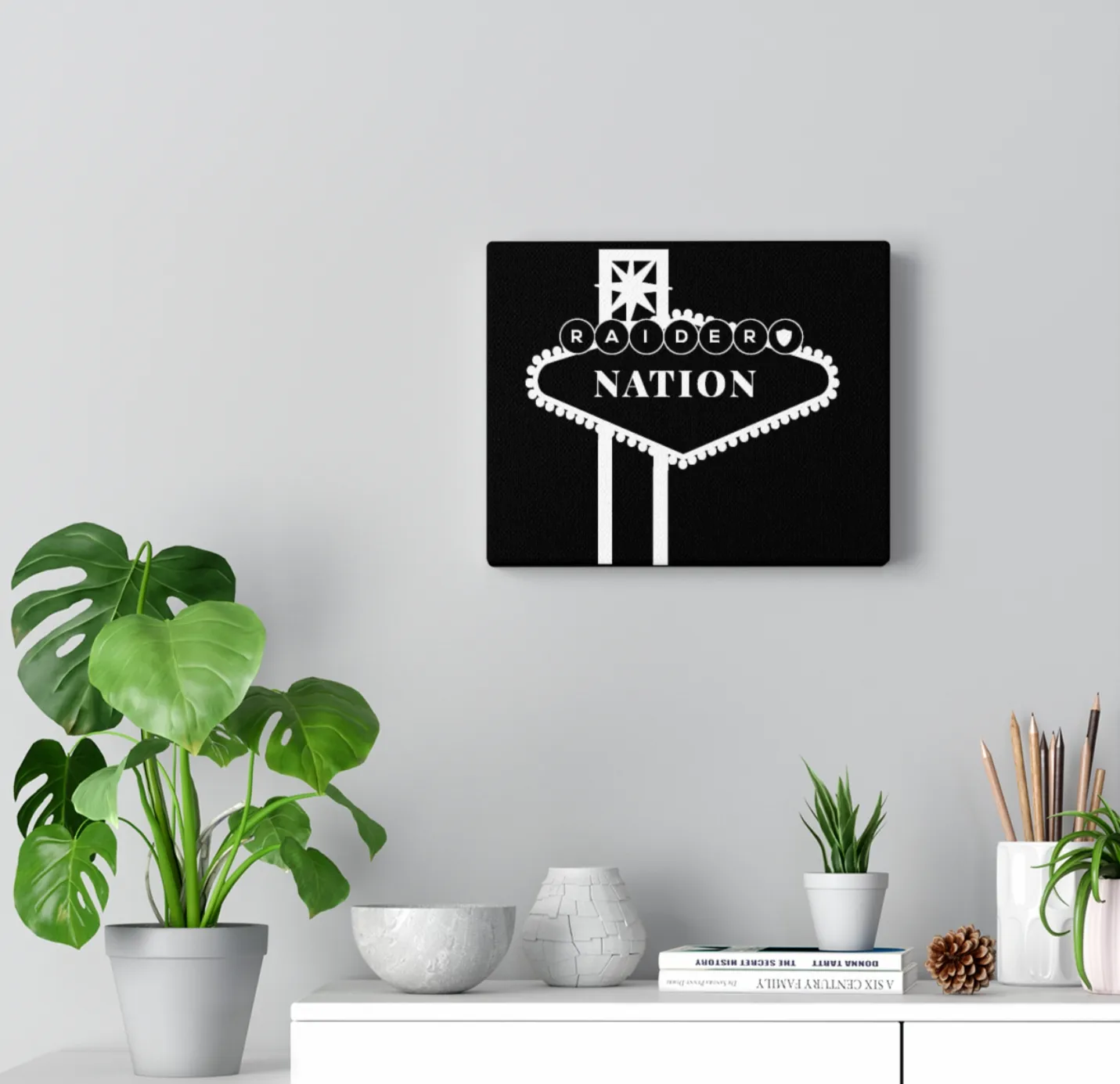 Raider Nation Black Vegas Canvas Fan Favorite Painting