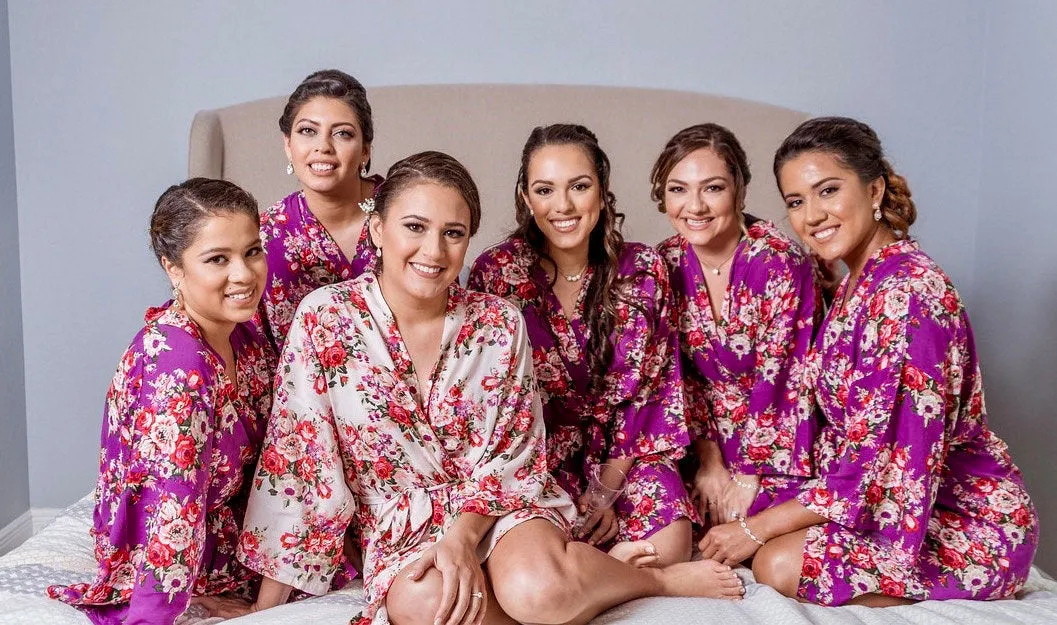 READY TO SHIP Bridesmaid Robes~Kimono Robe~Bridesmaid Gift~Set of Bridesmaid Robes~Bridal Party Robes~Discount for Multi Orders
