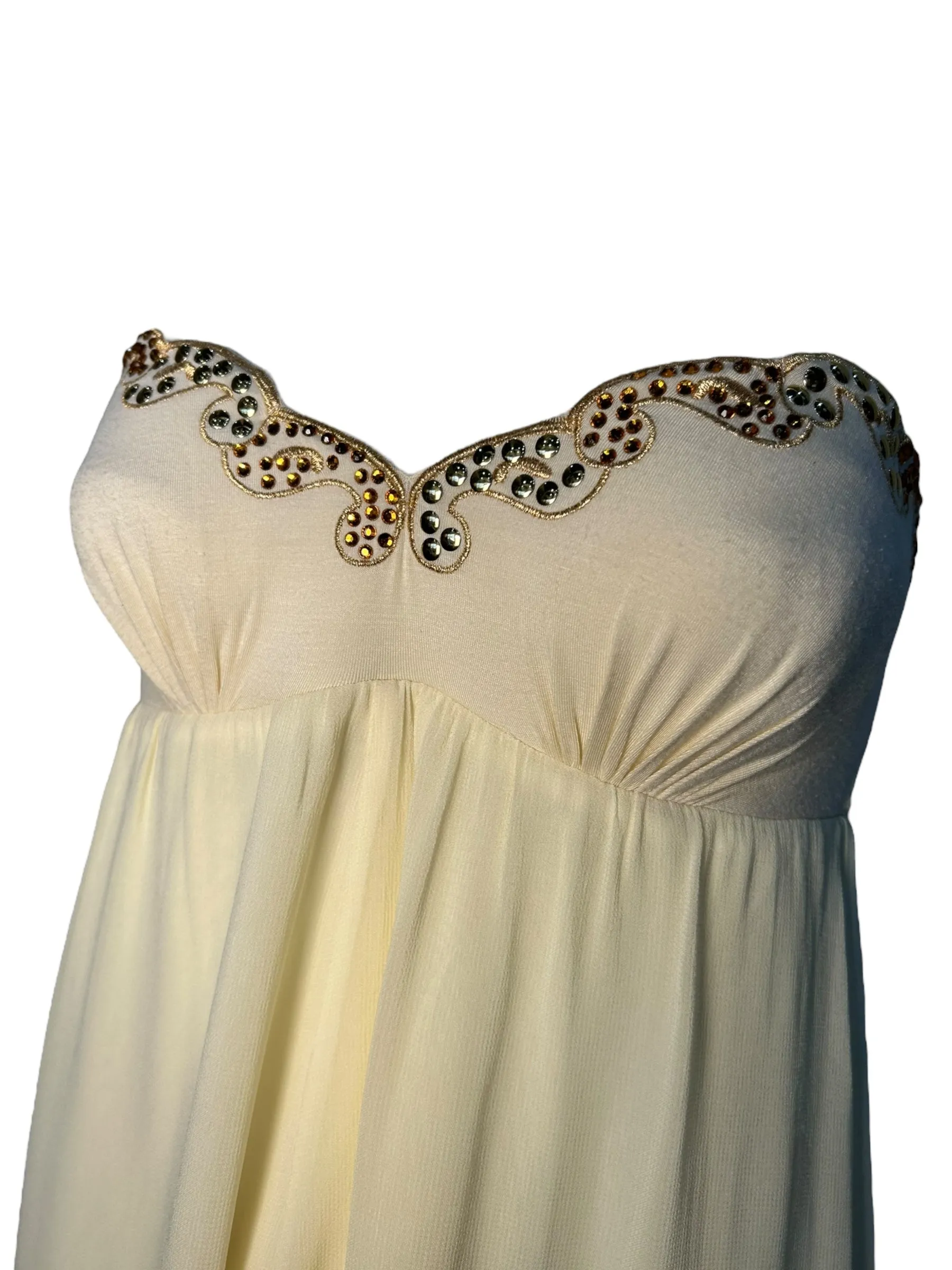 Ritmo di Perla of La Perla Ethereal Patel Yellow Babydoll Chiffon Ensemble