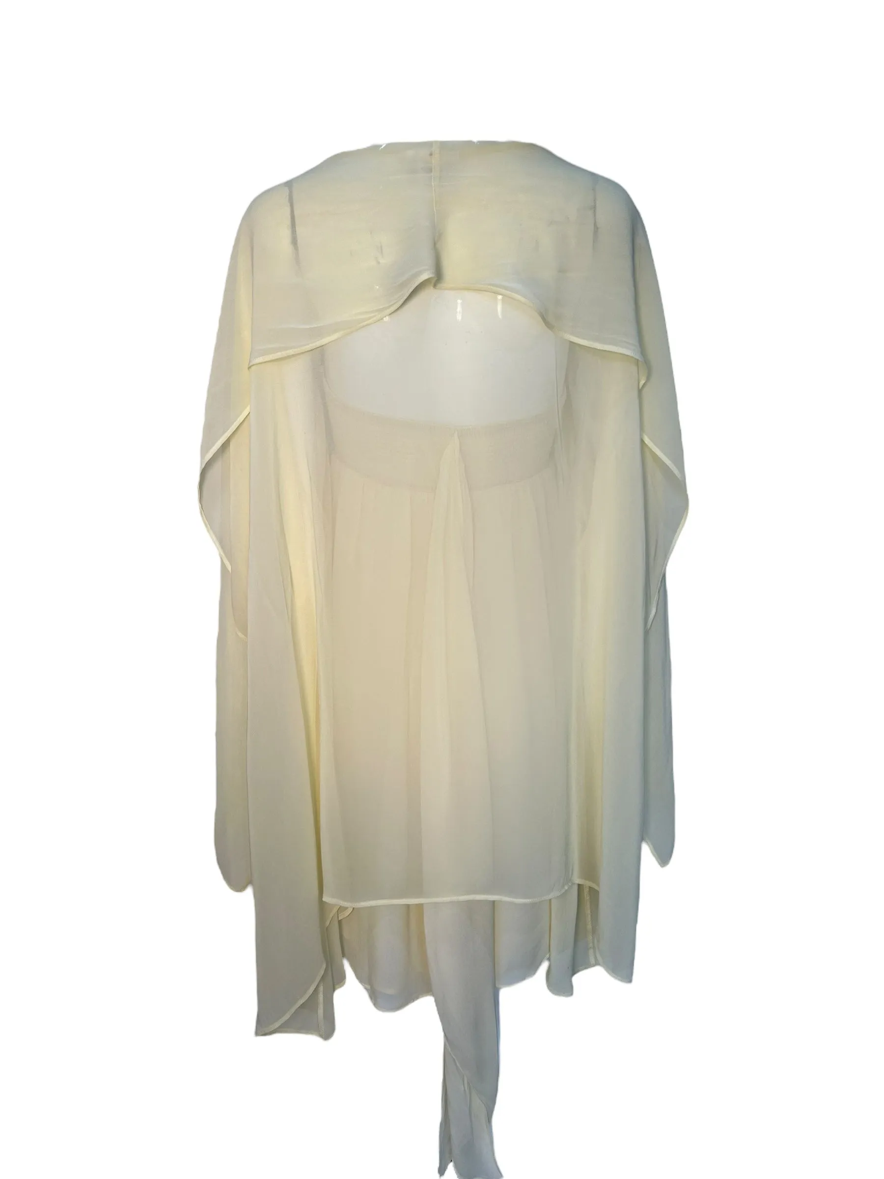 Ritmo di Perla of La Perla Ethereal Patel Yellow Babydoll Chiffon Ensemble