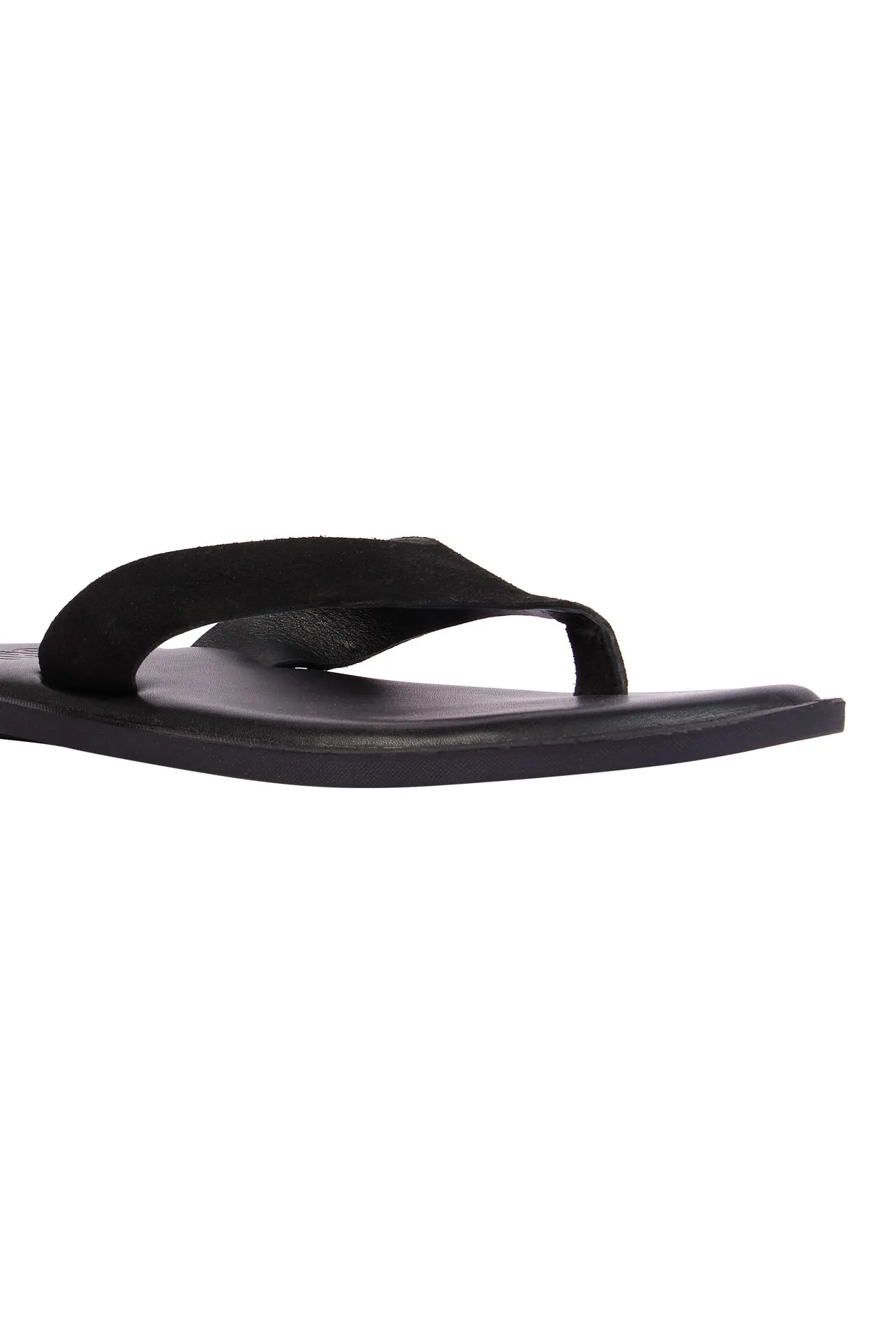 Rome Black Suede Slippers For Men