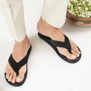 Rome Black Suede Slippers For Men